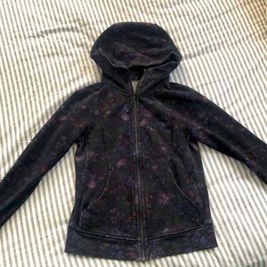 Lululemon floral zip up hoodie